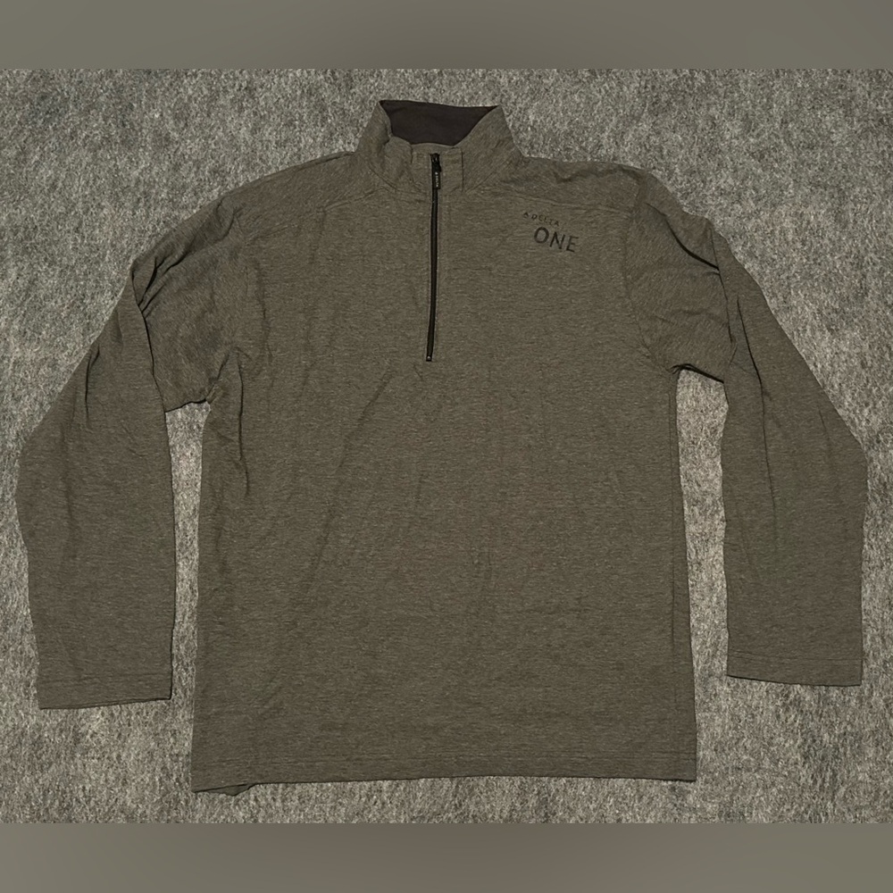 Vintage Men’s Delta One/ Air Lines Grey/ 1/4 Zip Performance Pullover- LG/ XL